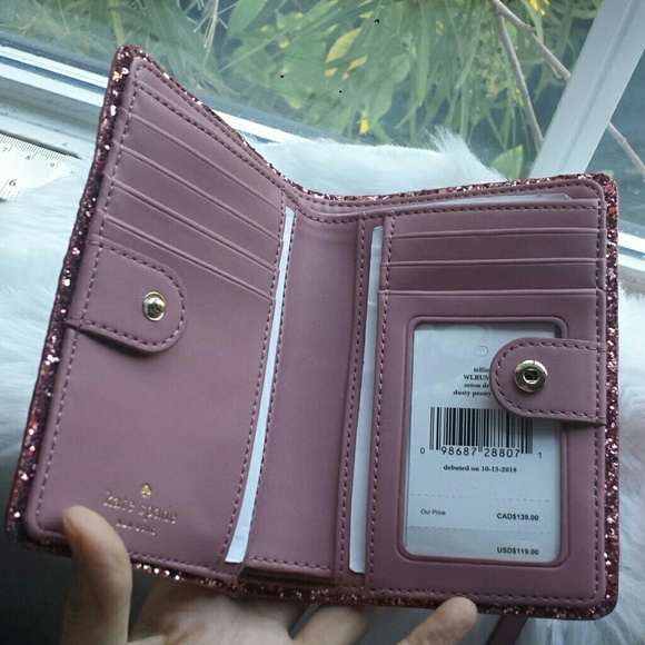 Kate Spade Tellie Seton Drive Glitter Pink Wallet - Picture 3 of 8